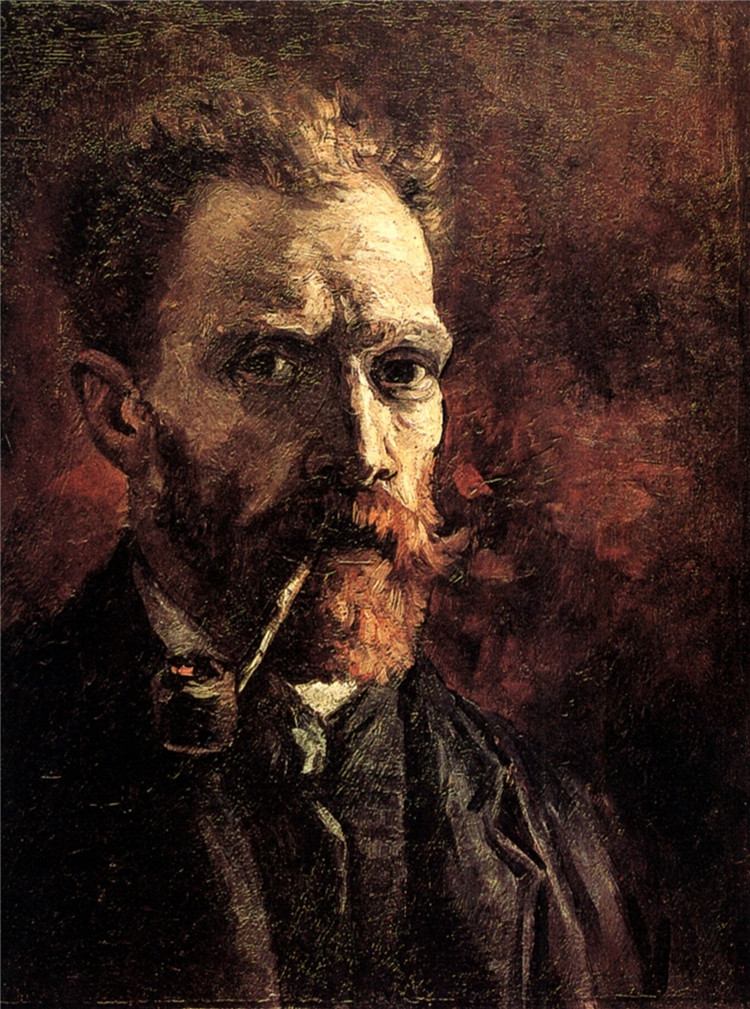 Self-Portrait With Pipe Van Gogh Oil Painting